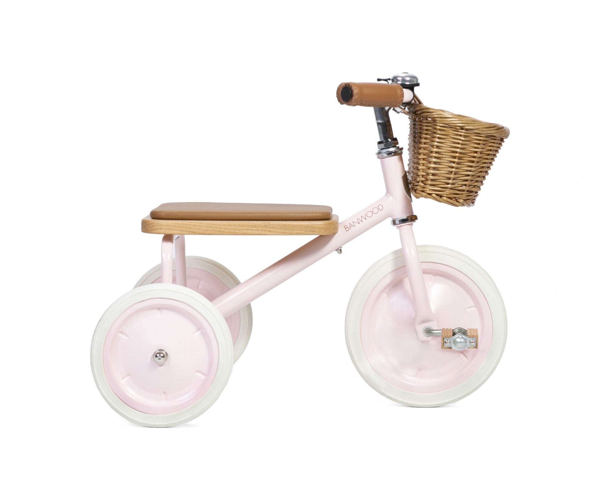Rosa Banwood Trike Kinder Dreirad im minimalistischen skandinavischen Stil