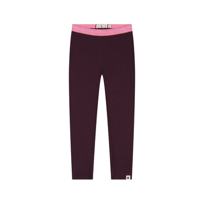 Baumwolle Legging gefüttert in Wine Red, Vorderansicht