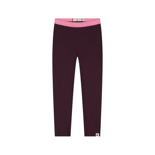 Baumwolle Legging gefüttert in Wine Red, Vorderansicht
