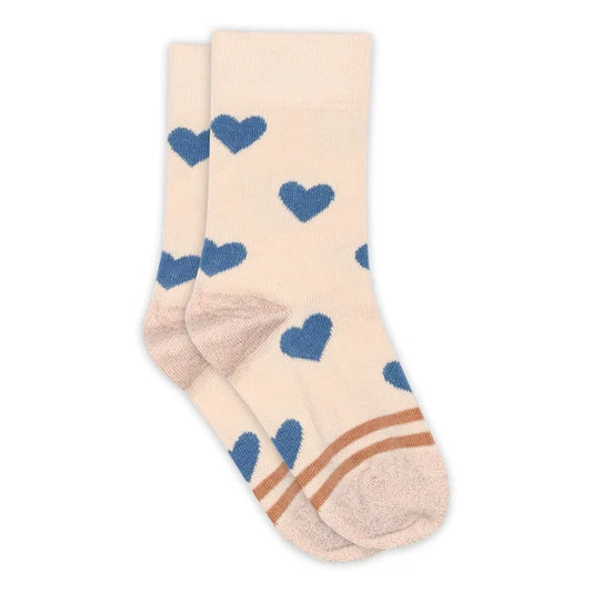 Baumwollsocken mit Herzmuster in pink champagne von MP Denmark, erhältlich im Bärechind Winterthur, Zürich, Schweiz.
