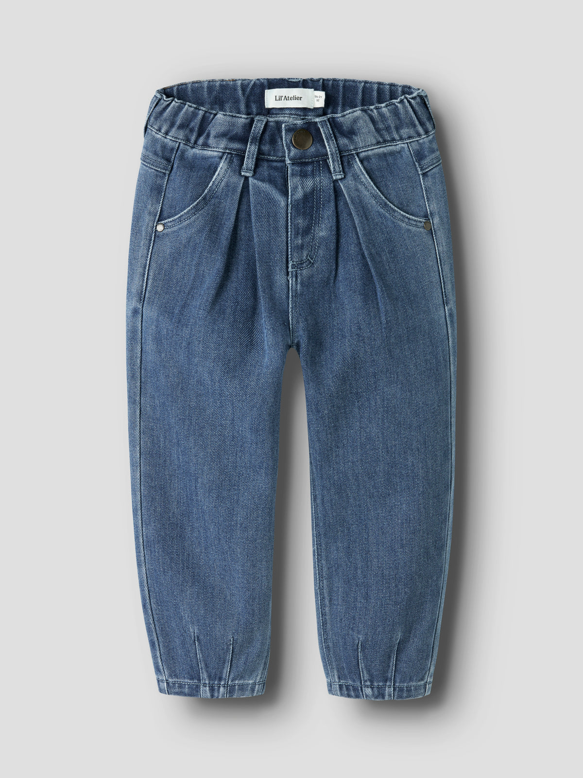 Bio-Baumwolle Baggy Jeans in Dark Blue Denim, Vorderansicht