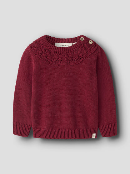 Bio-Baumwolle Strickpullover in Biking Red, Vorderansicht