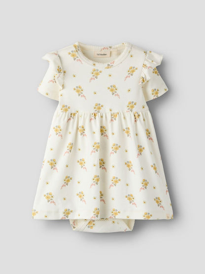 Bodykleid mit zartem Blumenmuster von Lil' Atelier im Bärechind Winterthur Zürich Schweiz.