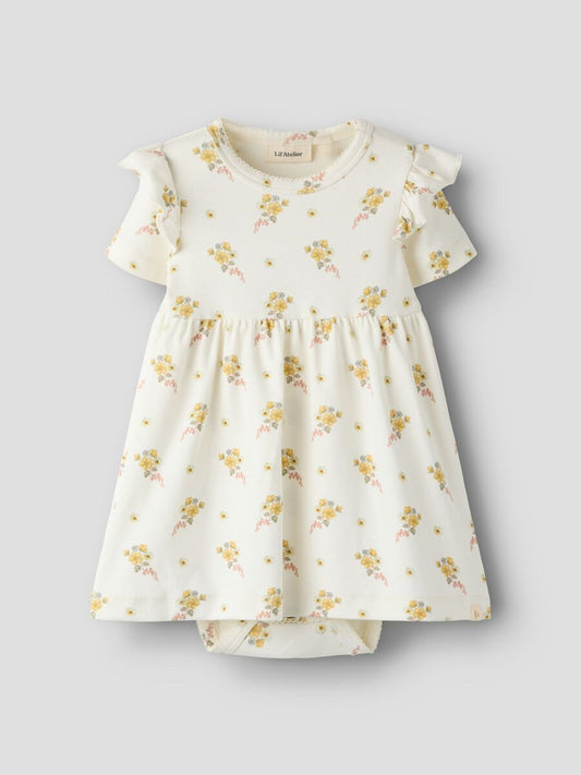 Bodykleid mit zartem Blumenmuster von Lil' Atelier im Bärechind Winterthur Zürich Schweiz.