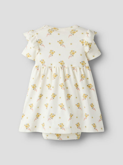 Kurzarm Bodykleid mit Blumenprint von Lil' Atelier, erhältlich im Bärechind Winterthur Zürich Schweiz.