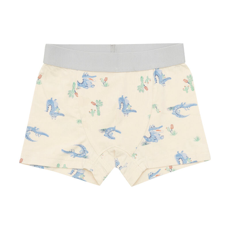 Boxer mit Krokodil- und Kakteenmuster aus dem Boxers 2-Pack von CeLaVi, aus Bambus-Viskose, Vorderansicht.
