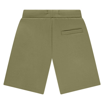 Rückseite Boys Sweatshort Wide Fit Grass Stains and Stories Kinder Shorts Bio Baumwolle Schweiz