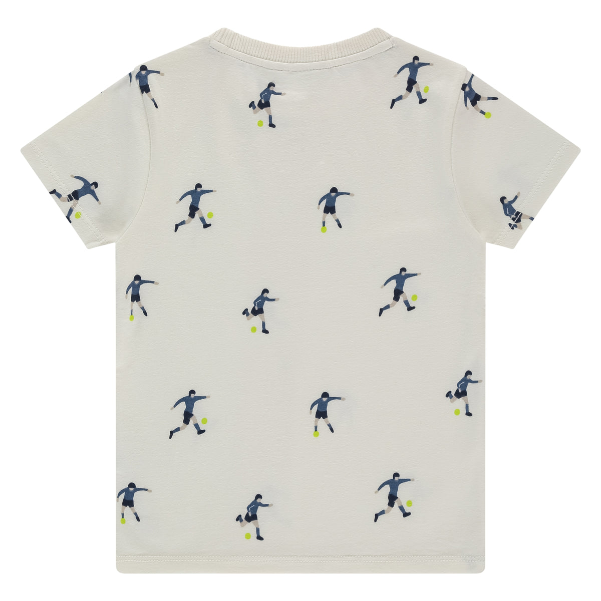 Rückseite Boys T-Shirt Off White Fussball Print Stains and Stories Kinder T-Shirt Bio Baumwolle Schweiz
