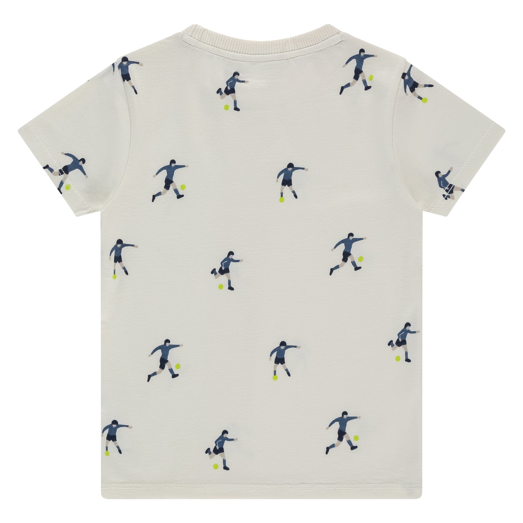 Rückseite Boys T-Shirt Off White Fussball Print Stains and Stories Kinder T-Shirt Bio Baumwolle Schweiz