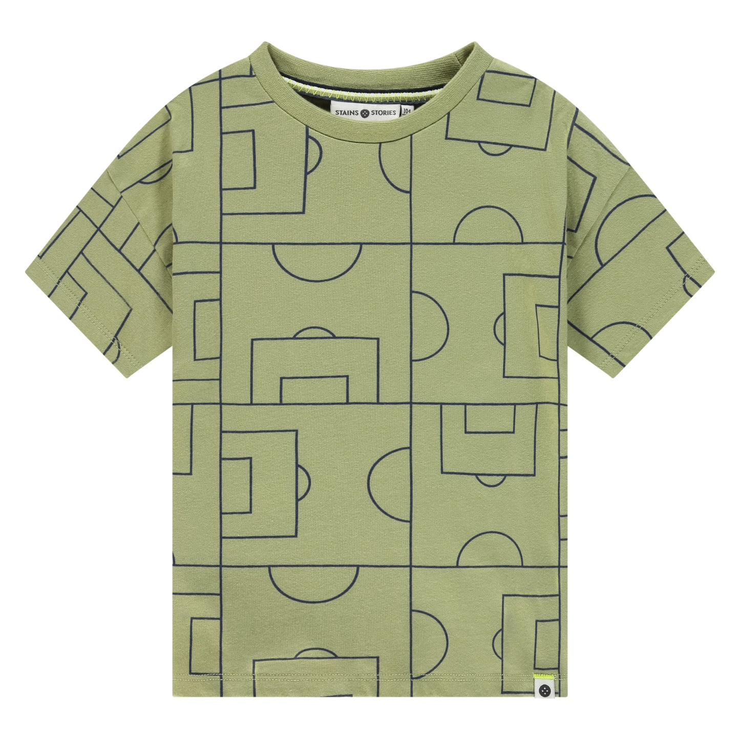 Boys T-Shirt Grass mit Muster von Stains & Stories nachhaltige Kindermode Schweiz Kinderladen Winterthur