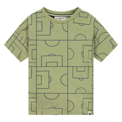 Boys T-Shirt Grass mit Muster von Stains & Stories nachhaltige Kindermode Schweiz Kinderladen Winterthur