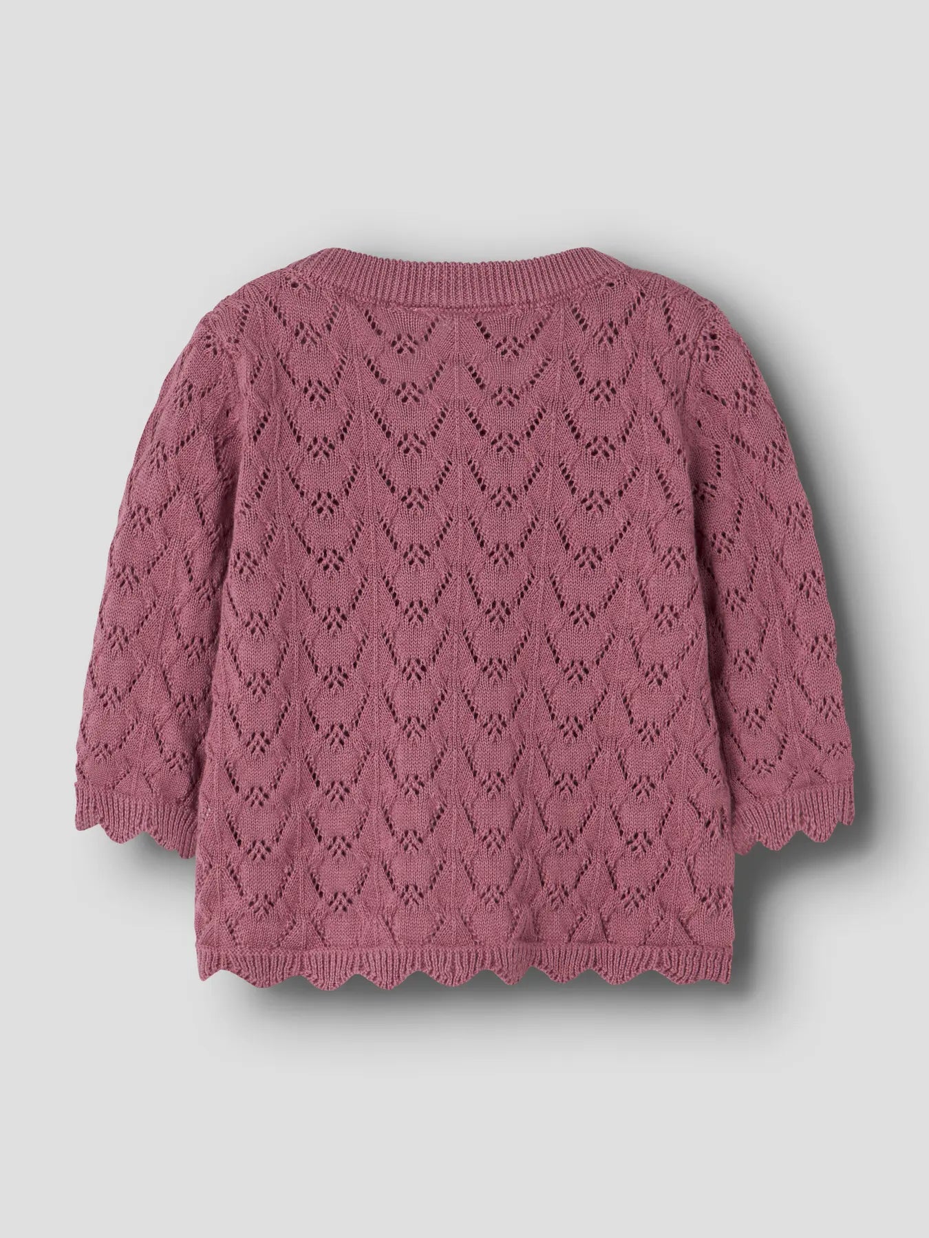NAME IT rosa Strickcardigan aus Baumwolle Rückansicht, im Bärechind Winterthur Zürich Schweiz kaufen