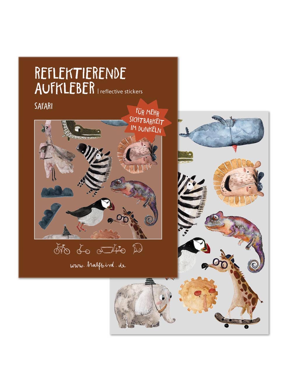 SET Reflektierende Aufkleber "Safari"