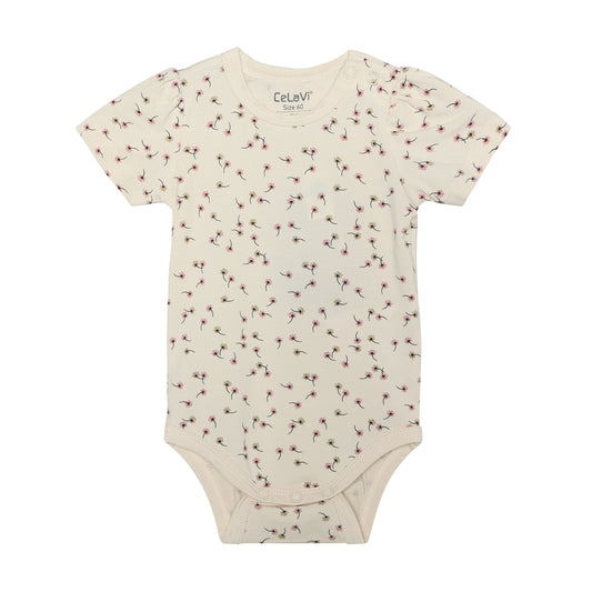 CeLaVi Bambus Body kurzarm mit Blumen-Print für Babys, Bärechind Winterthur Zürich Schweiz
