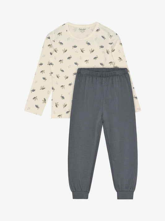 CeLaVi Bambus Langarm Pyjama-Set mit Schildkröten-Print für Kinder, Bärechind Winterthur Zürich Schweiz