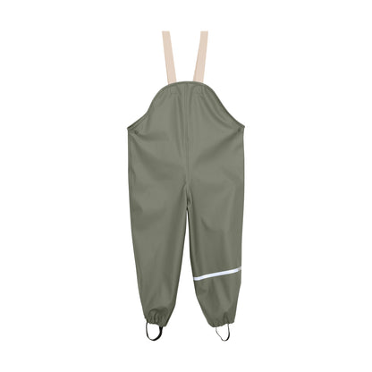 Rückansicht der grünen CeLaVi Regenhose für Kinder, Bärechind Winterthur, Zürich, Schweiz