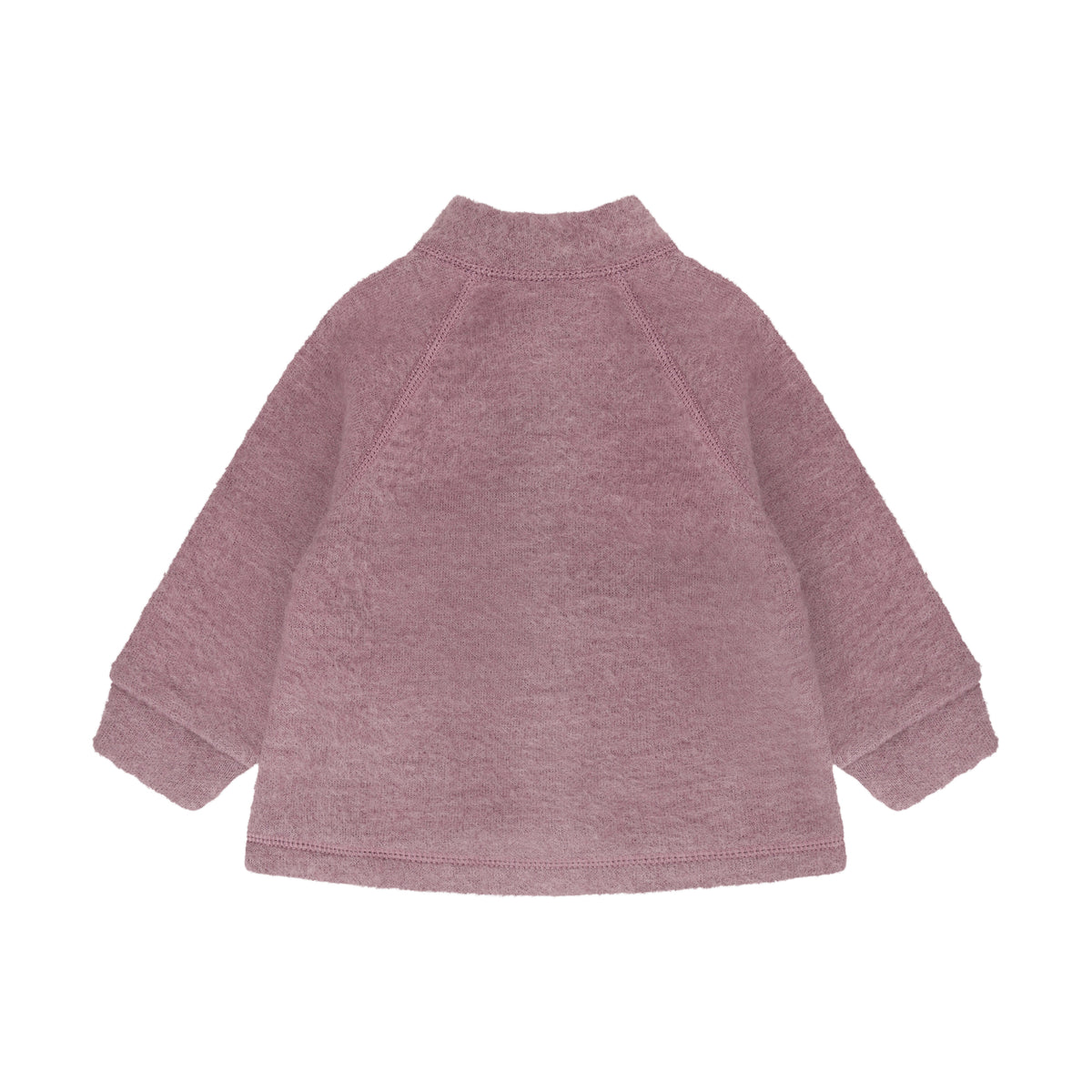Wollfleecejacke von hinten, mit durchgehendem Reissverschluss
