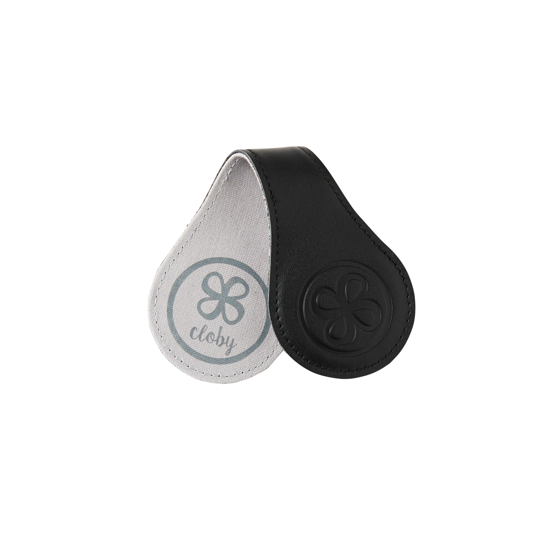 Cloby Kinderwagen Clips aus Kunstleder mit Logo-Detail