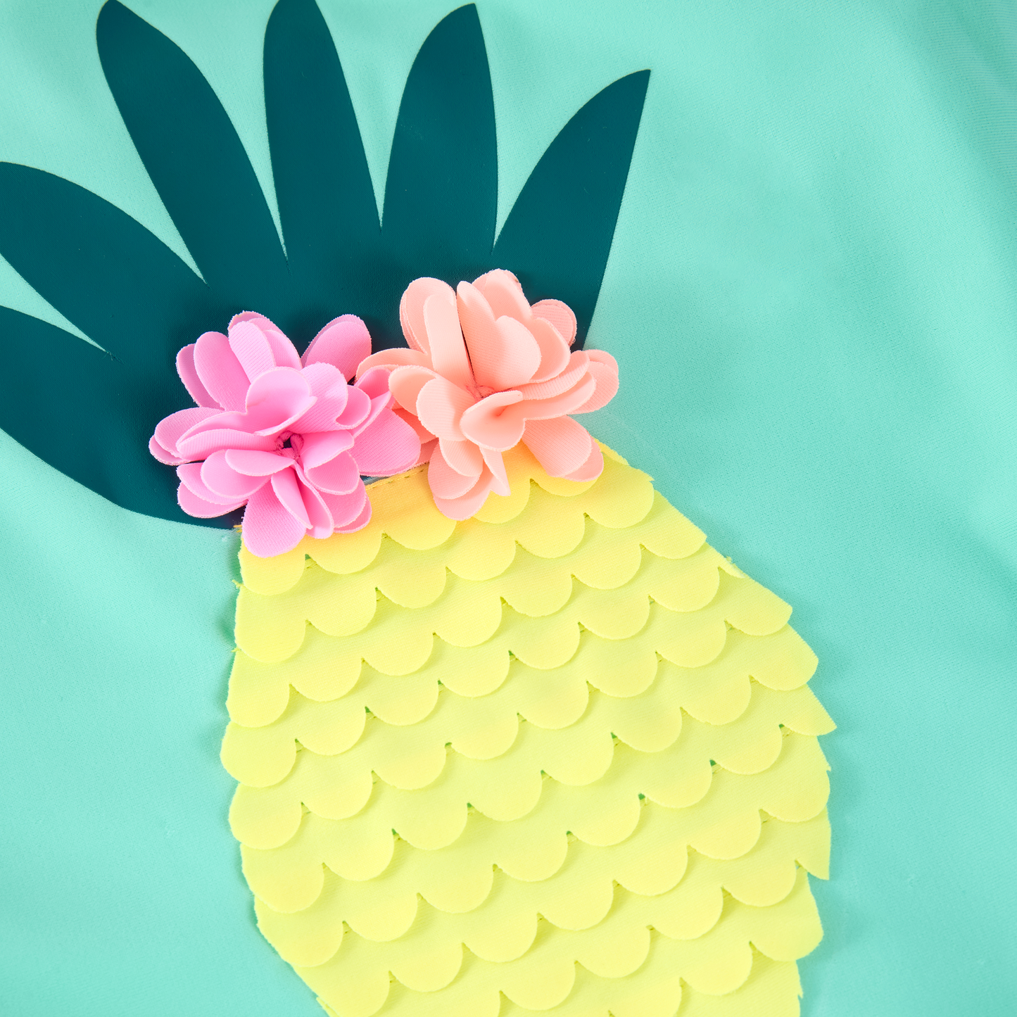 Detail Ananas Color Kids Badeanzug mint Kinder Sommerkleidung Schweiz