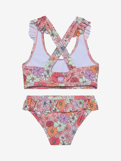 Color Kids Bikini Set Rückseite Blumen rosa Kinder Badebekleidung Schweiz