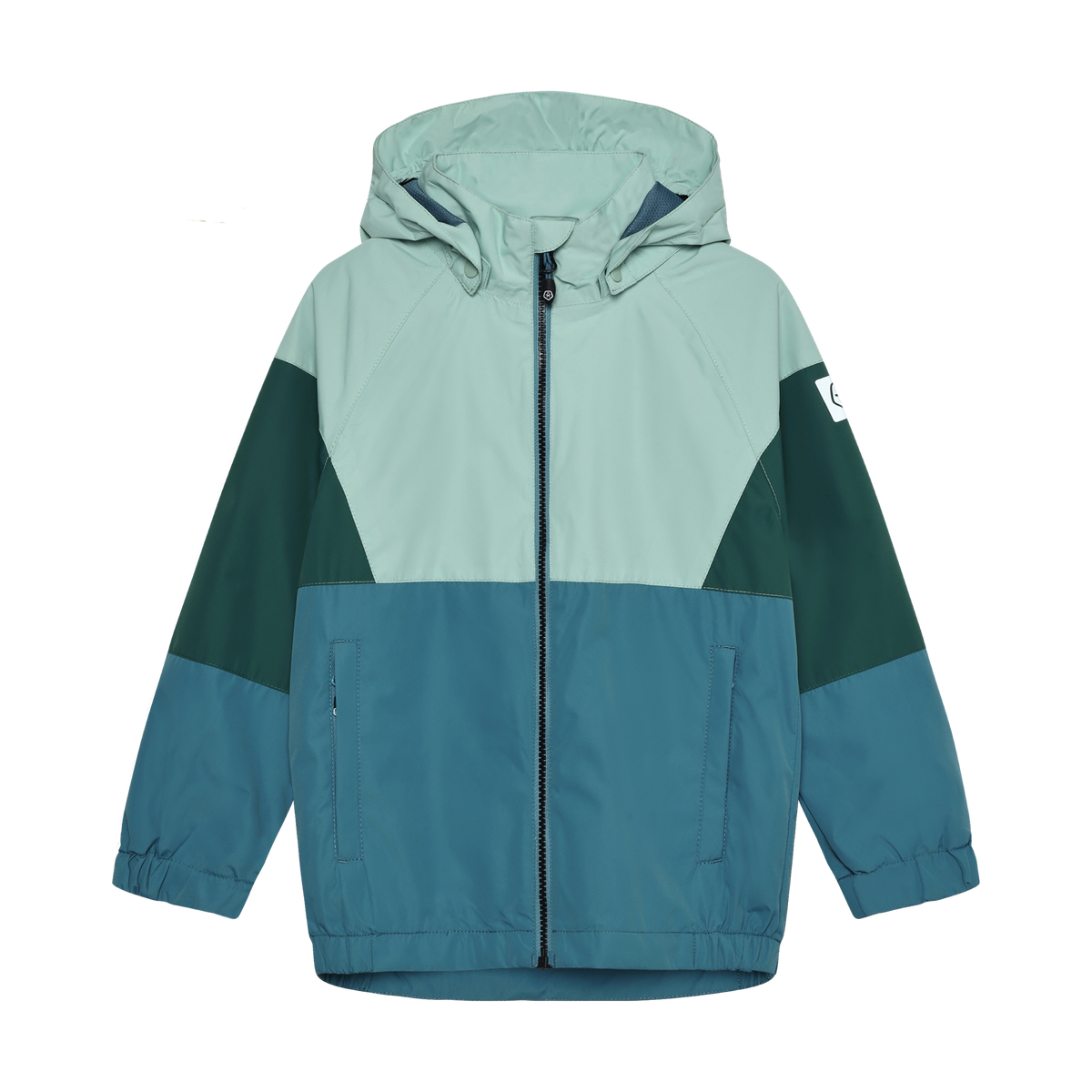 Color Kids Regenjacke Colorblock Coronet Blue nachhaltige Kinderkleider Winterthur Bärechind