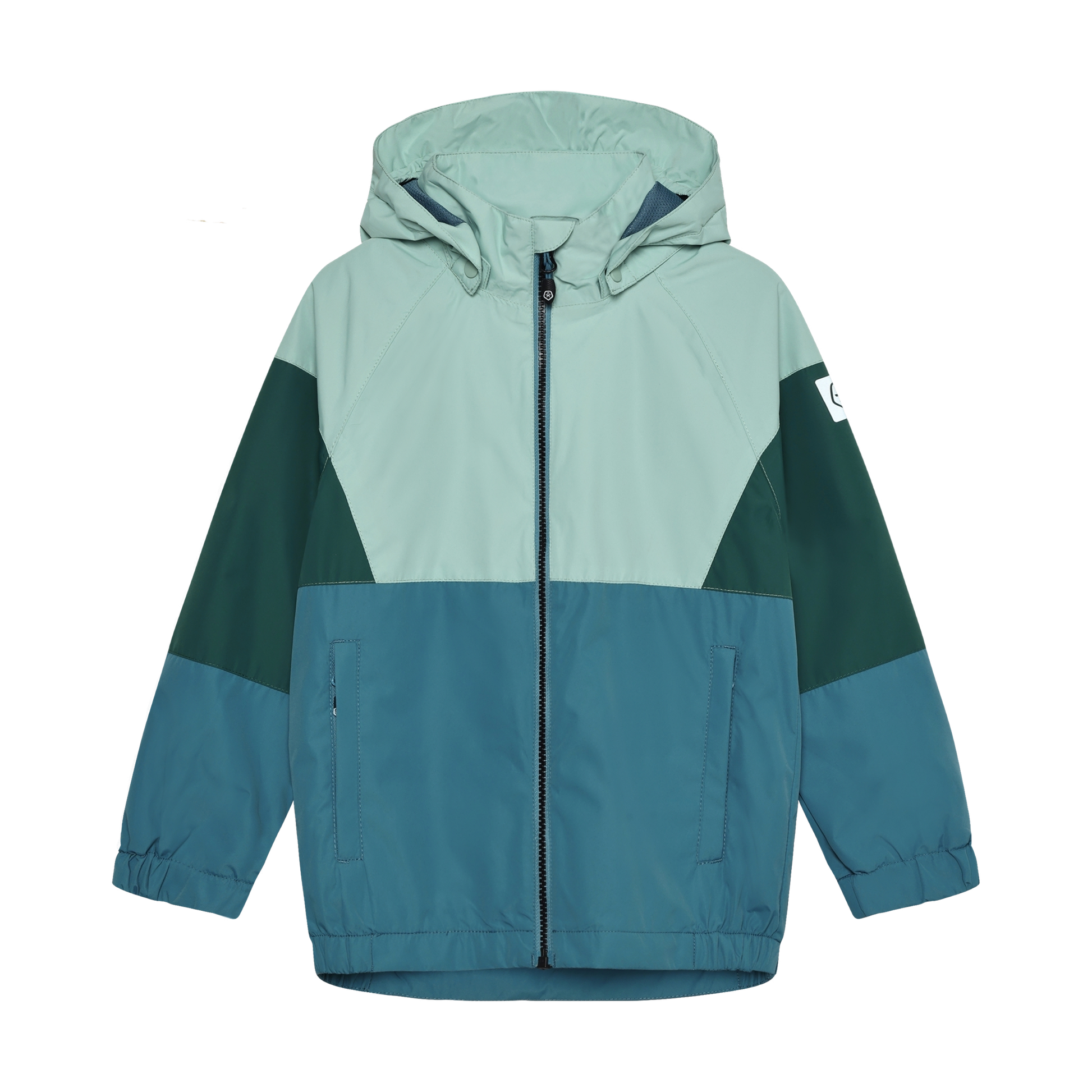 Color Kids Regenjacke Colorblock Coronet Blue nachhaltige Kinderkleider Winterthur Bärechind