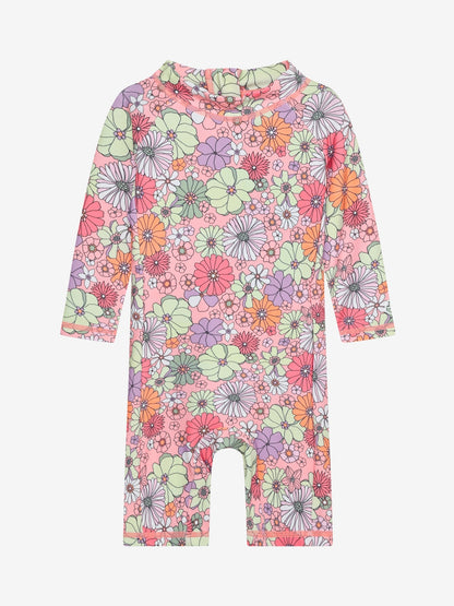 Color Kids UV Anzug Blumen rosa Baby Badeanzug Kinderkleider Winterthur Bärechind