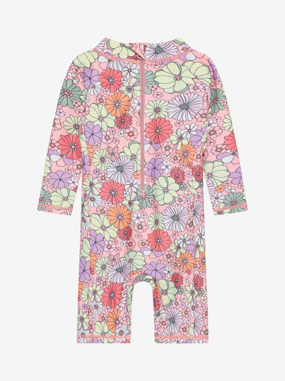Color Kids UV Anzug Rückseite Blumen rosa Baby Badebekleidung Schweiz