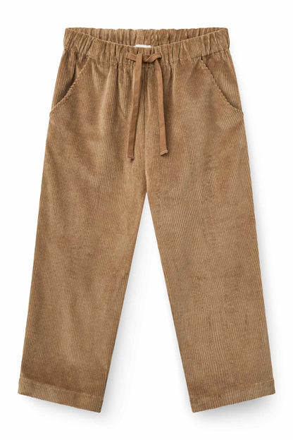 Weiche Baumwollcordhose mit feiner Rippenstruktur in Brown