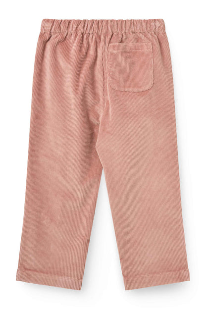 Verstellbarer Bindebund und seitliche Taschen der Cordhose im Detail