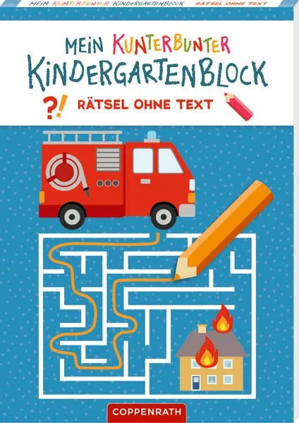 Cover Coppenrath Kindergartenblock Feuerwehr & Polizei, Rätsel ohne Text von Carmen Eisendle