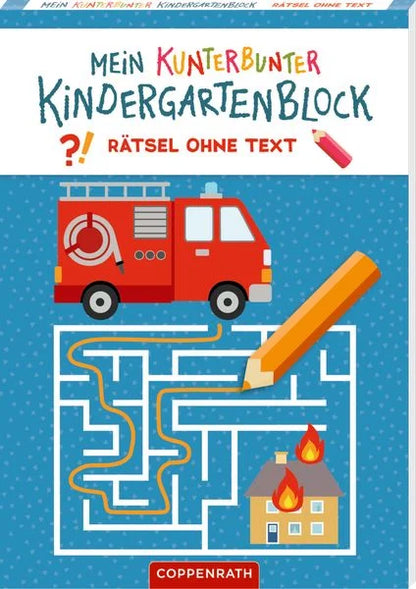 Cover Coppenrath Kindergartenblock Feuerwehr & Polizei, Rätsel ohne Text von Carmen Eisendle