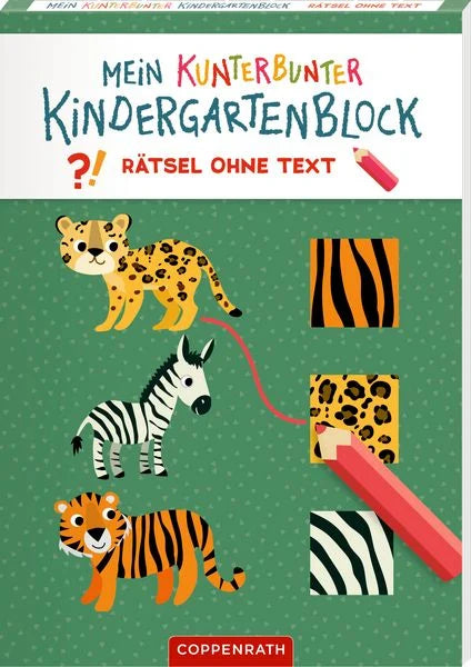 Cover Coppenrath Kindergartenblock Wilde Tiere, Rätsel ohne Text von Carmen Eisendle