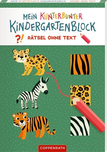 Cover Coppenrath Kindergartenblock Wilde Tiere, Rätsel ohne Text von Carmen Eisendle