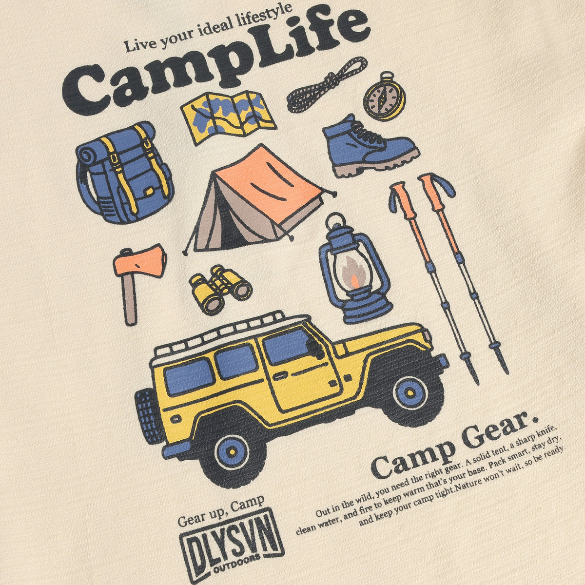 Daily Seven Langarmshirt CampLife Sand bei Bärechind
