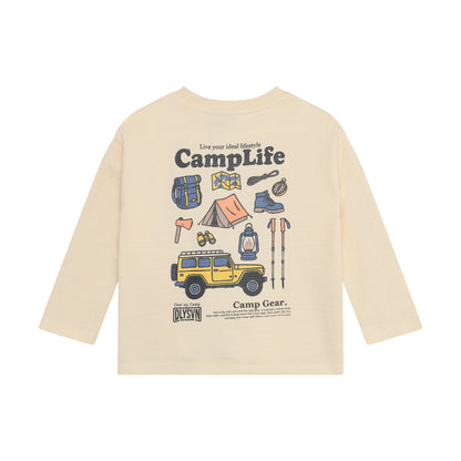 Kinder Langarmshirt mit CampLife Print aus 100% Baumwolle