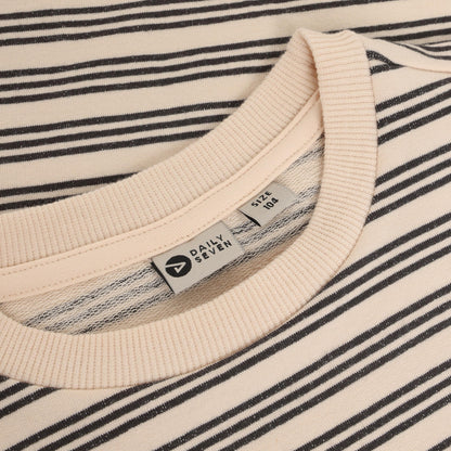Daily Seven Langarmshirt Streifen Creme bei Bärechind