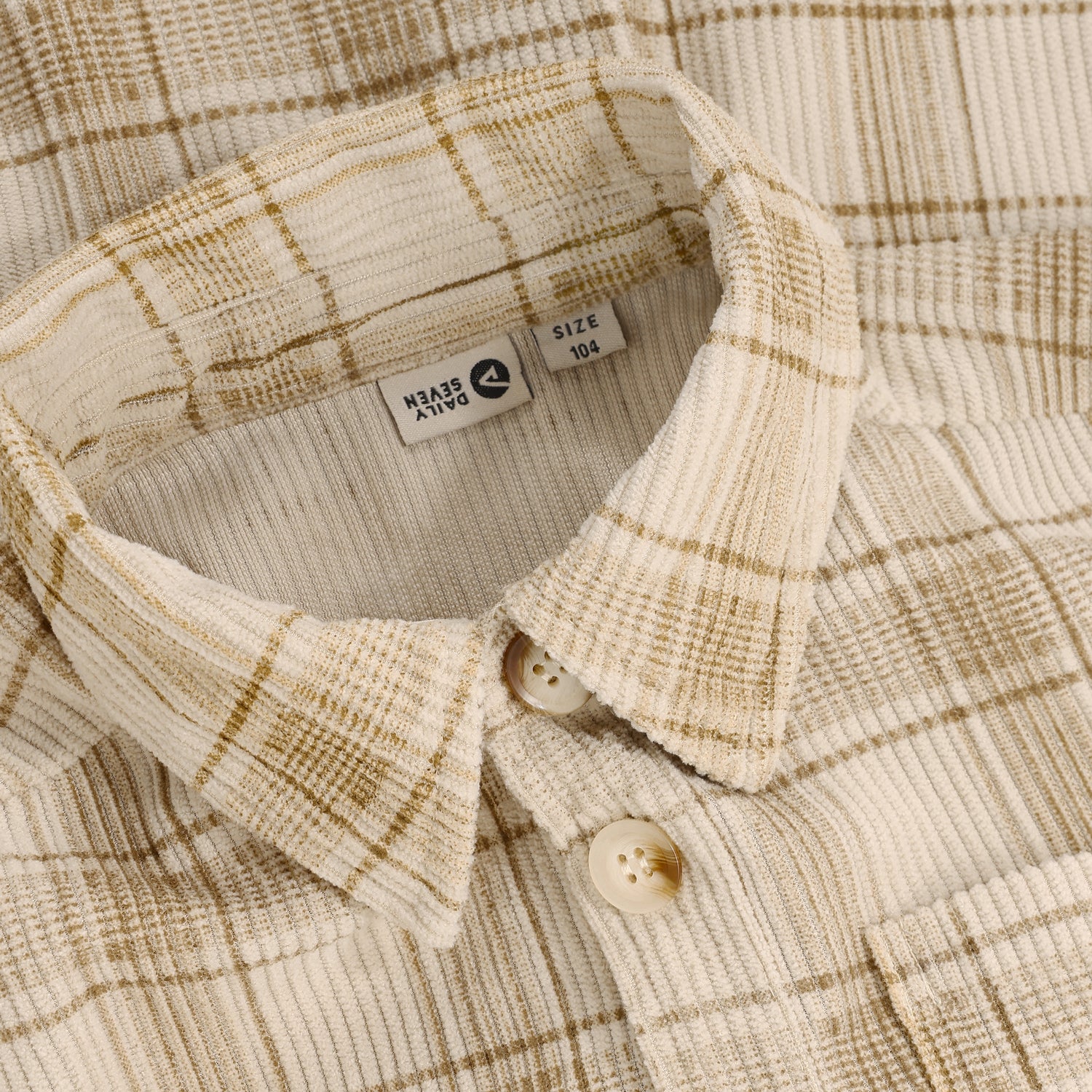 Daily Seven Overshirt Karo Braun bei Bärechind