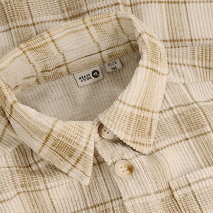 Daily Seven Overshirt Karo Braun bei Bärechind