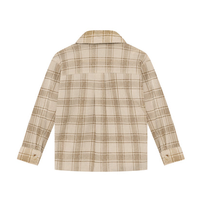 Kinder Overshirt mit Karomuster, Rückansicht