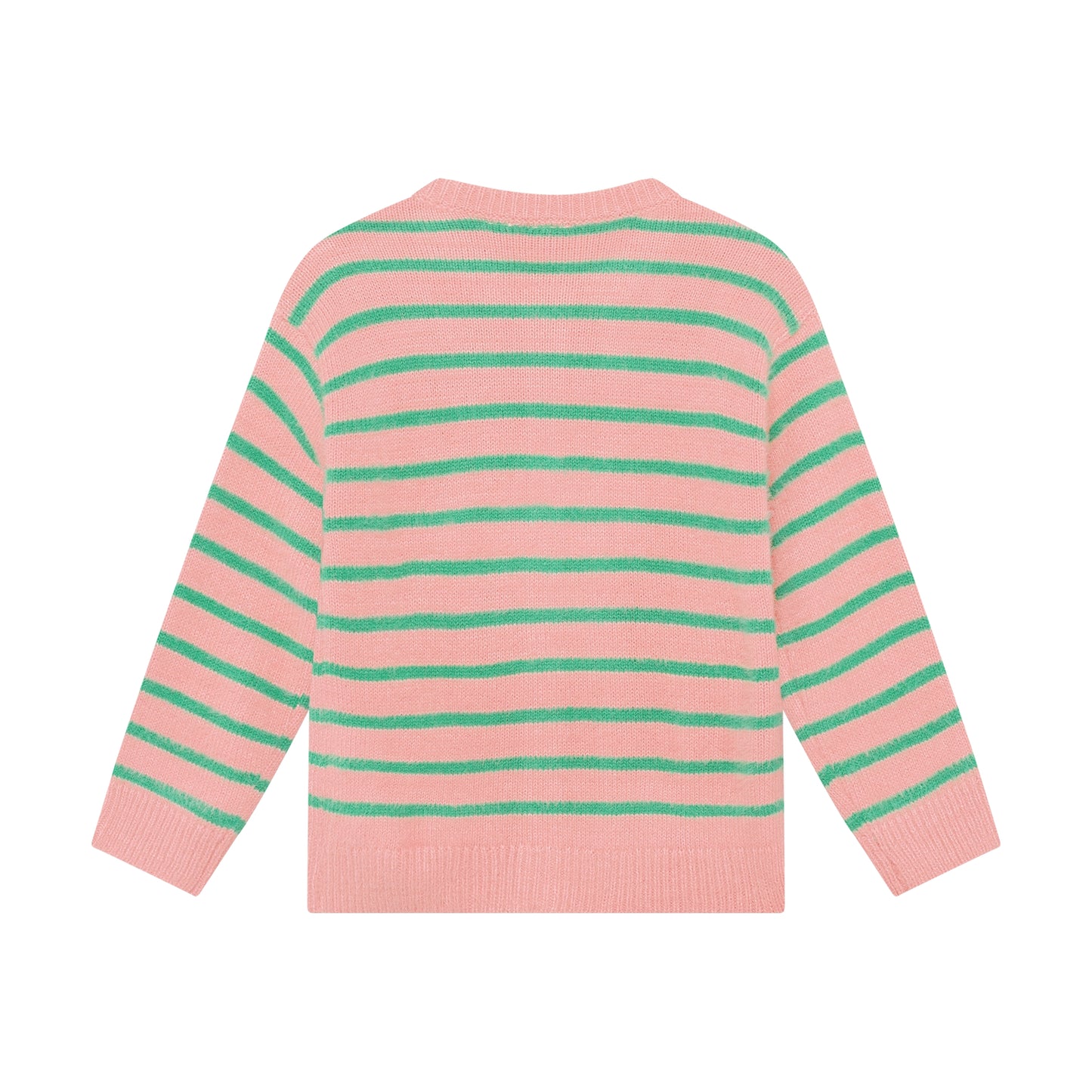 Strickjacke mit Streifenmuster, Rückansicht