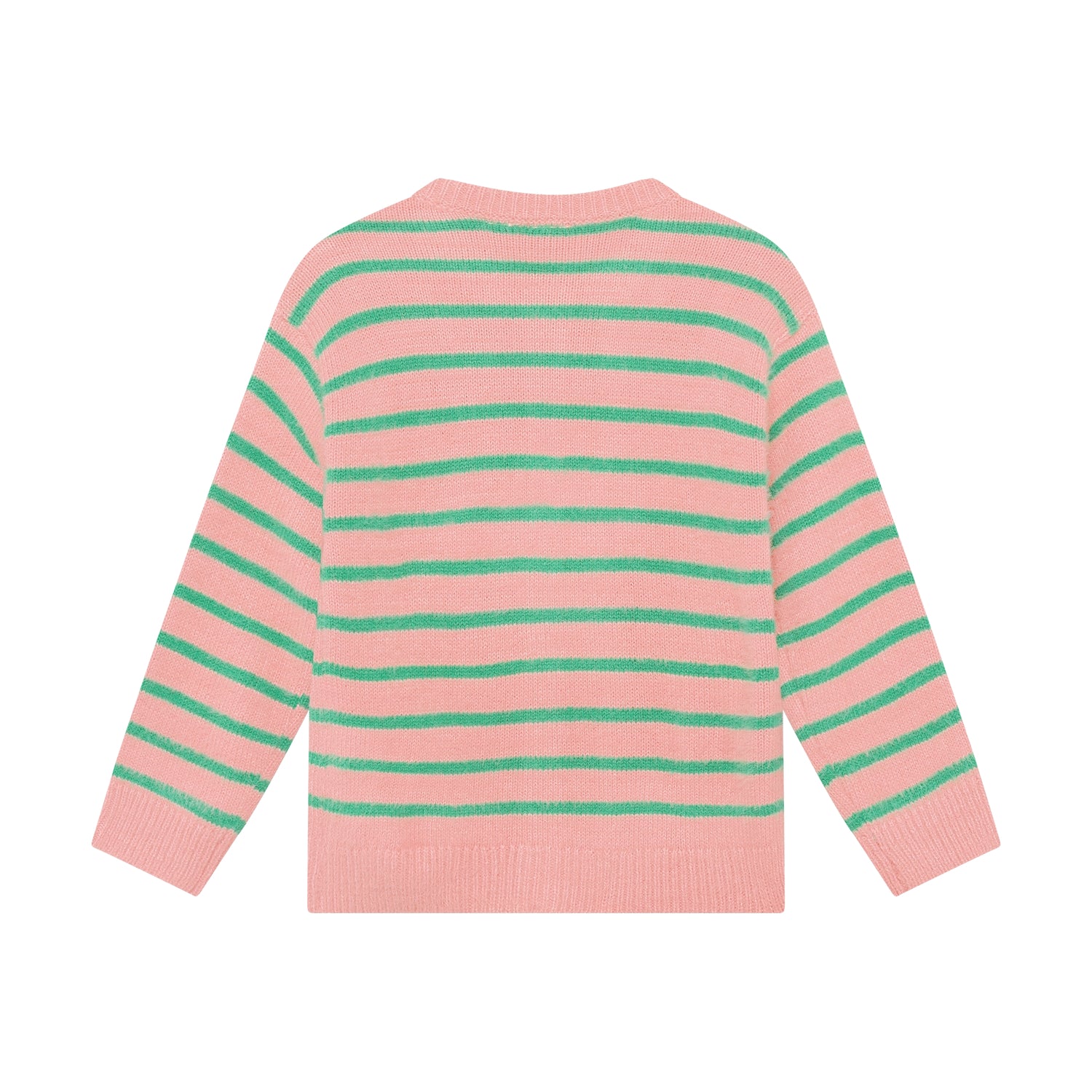Strickjacke mit Streifenmuster, Rückansicht
