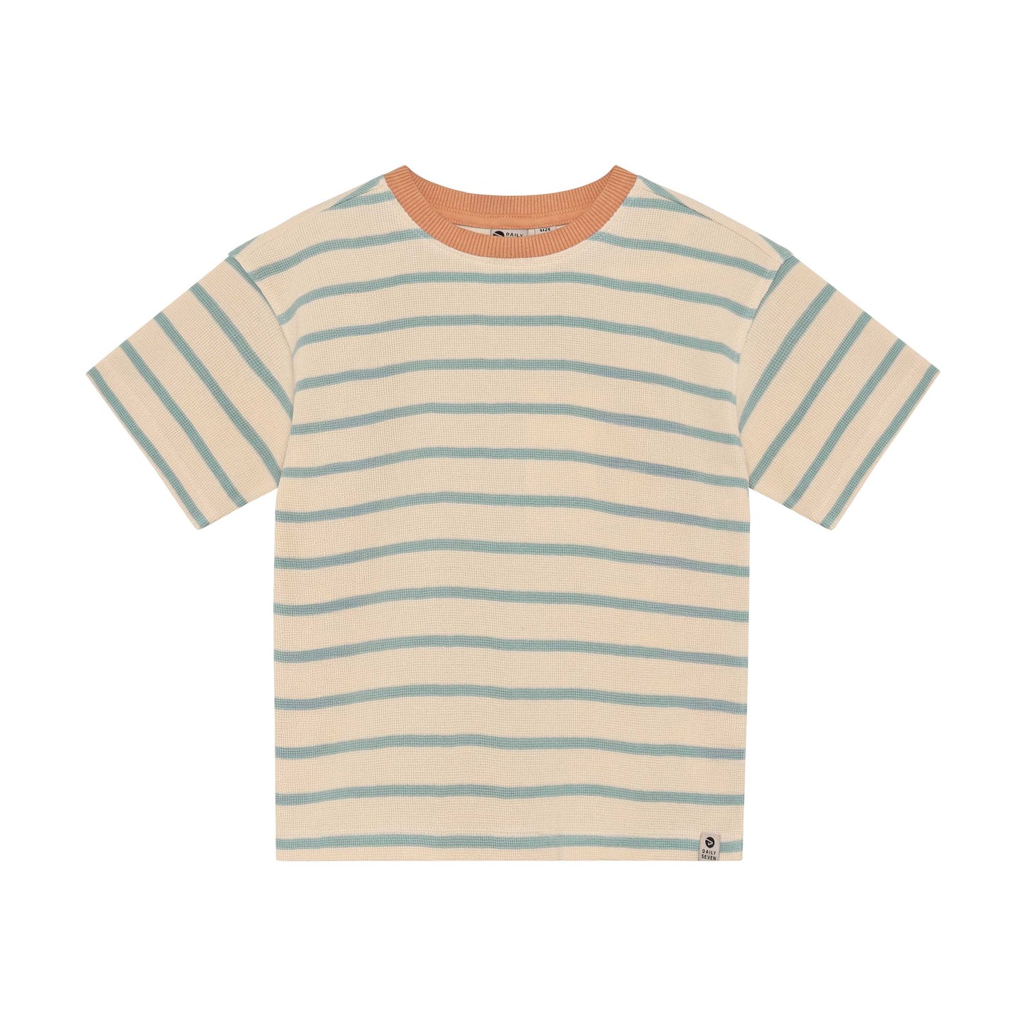 Gestreiftes T-Shirt für Kinder von Daily7Kids in Creme und Salbei