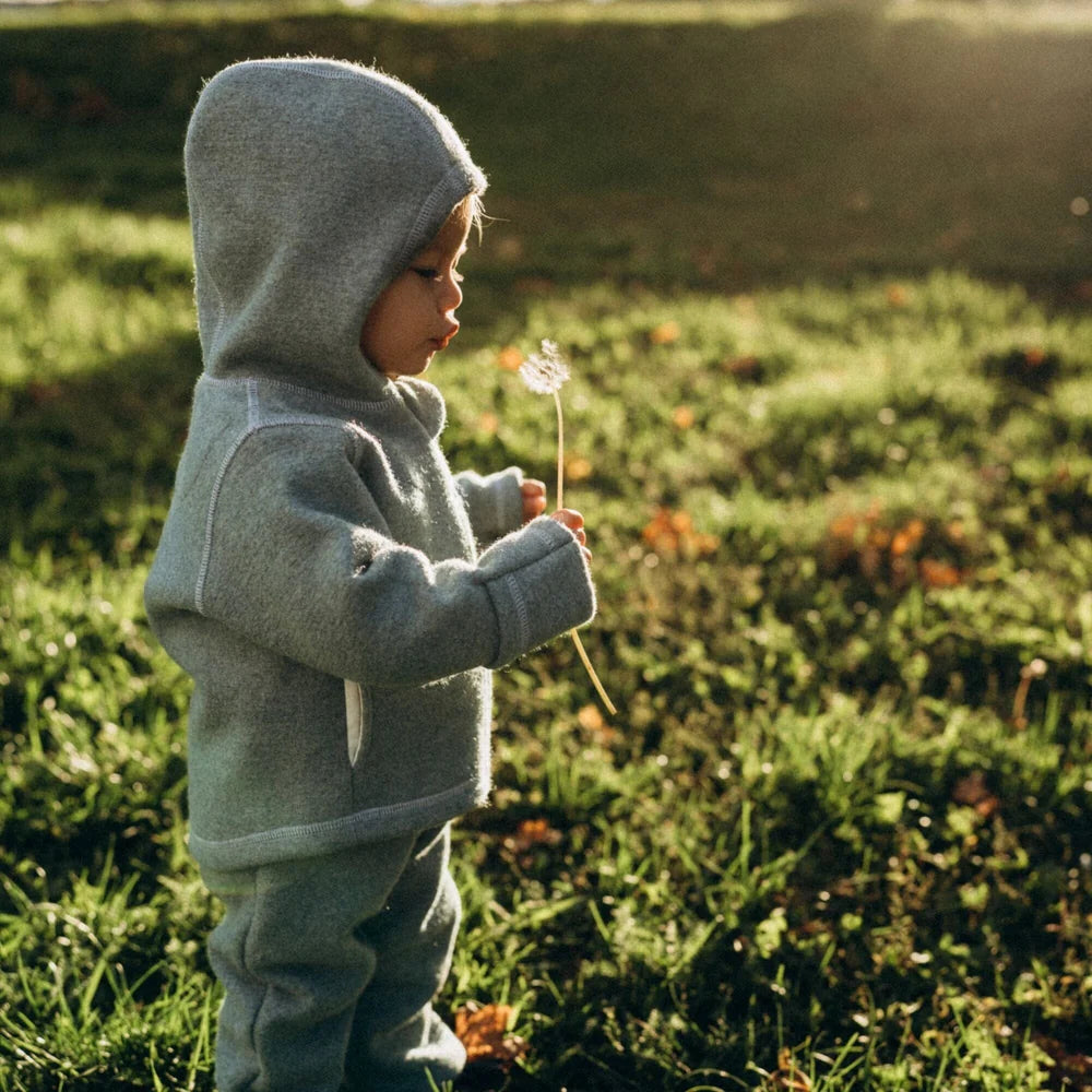 Emma & Noah Wollwalk Jacke Essential Mint für Babys und Kinder