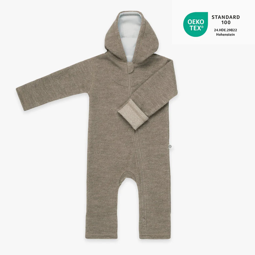 Emma & Noah Wollwalk Overall Essential Beige aus 100 % Merinowolle im Bärechind Winterthur
