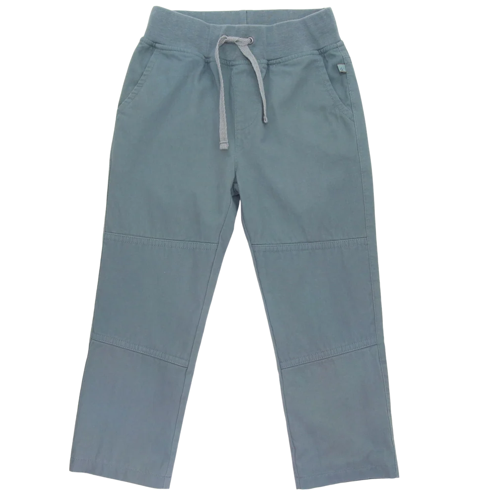 Kinderhose mit gedoppelten Knien und Jerseyfutter in pistachio, Vorderansicht