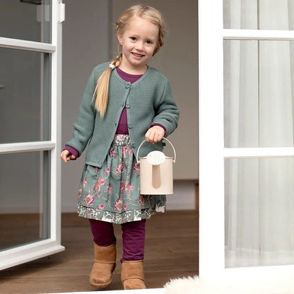 Enfant Terrible Wenderock kombiniert mit Strickjacke, erhältlich bei Bärechind