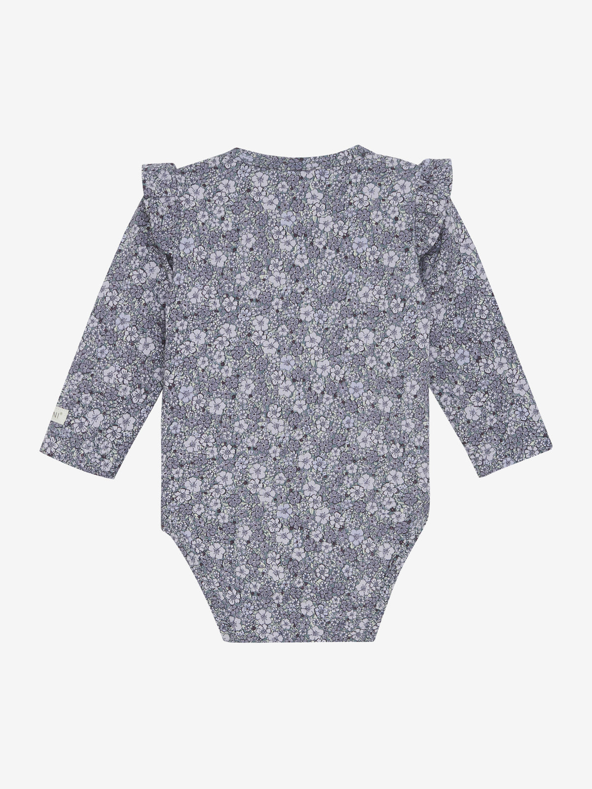 Rückansicht des Fixoni Babybodys mit Blumenmuster – im Bärechind in Winterthur, Zürich, Schweiz