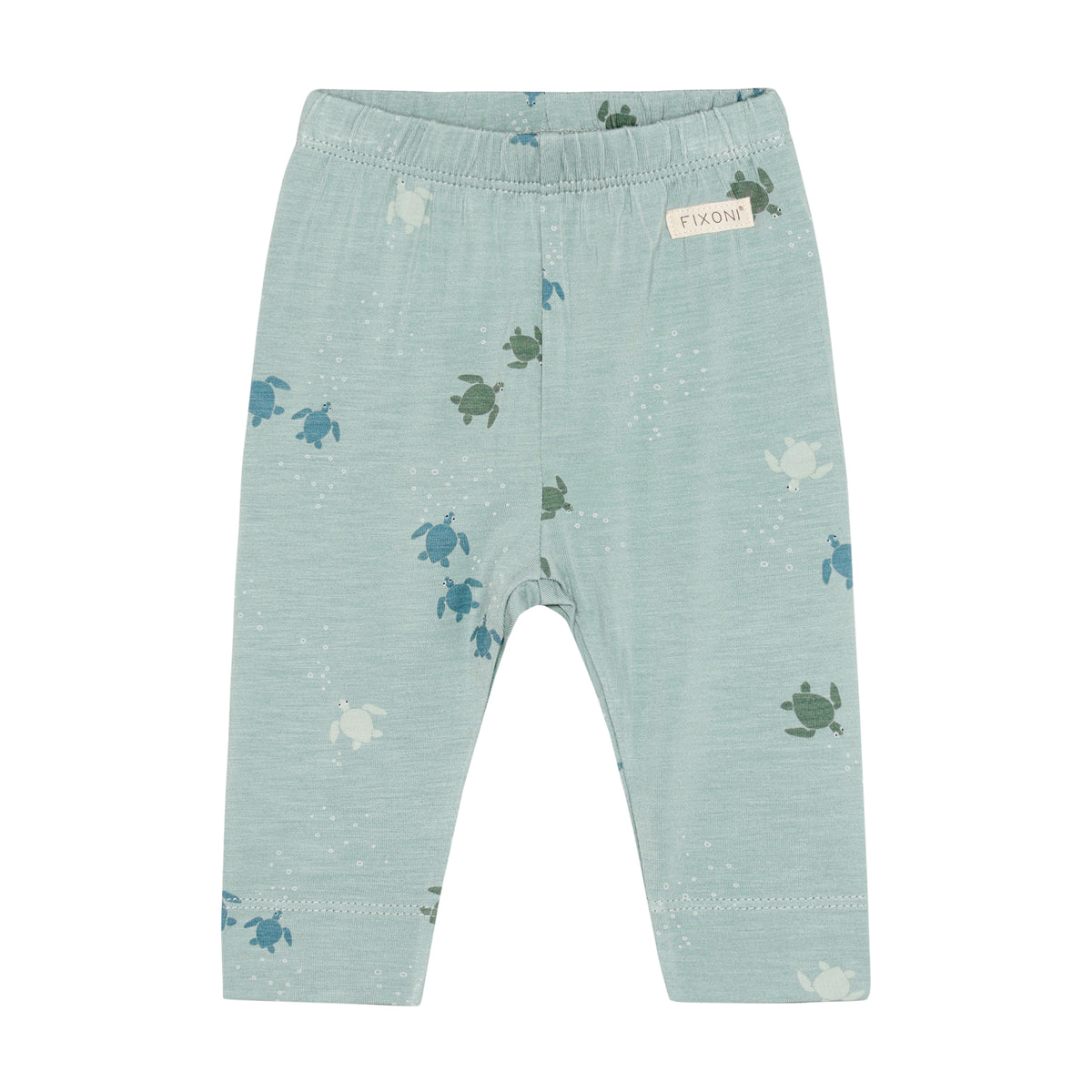 Fixoni Bambus Hose mit Schildkröten Print im Kinderladen Bärechind Winterthur Zürich Schweiz für nachhaltige Kinderkleider und Babykleider.
