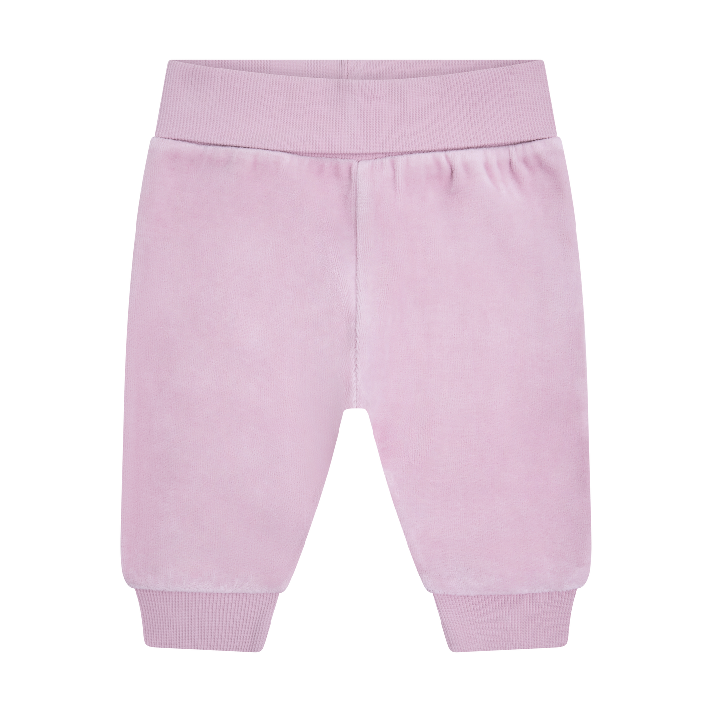 Velourshose in Keepsake Lilac mit breitem Bund am Bauch, Vorderansicht